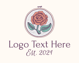 Rose Plant Embroidery  logo