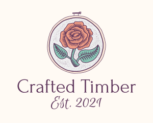 Rose Plant Embroidery  logo design