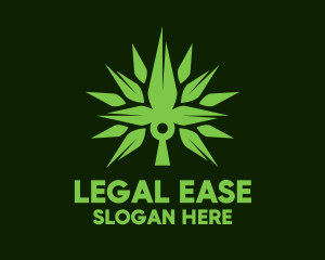 Spikey Cannabis Plant logo