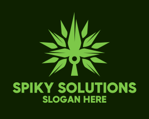 Spikey Cannabis Plant logo