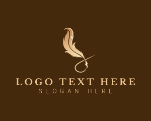 Elegant Plume Quill Logo