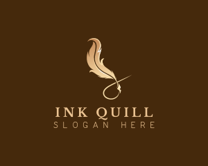 Elegant Plume Quill logo