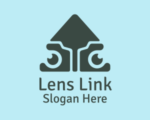 Gray Arrow Lens  logo design