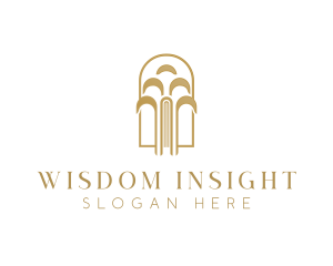 Luxury Book Wisdom logo design