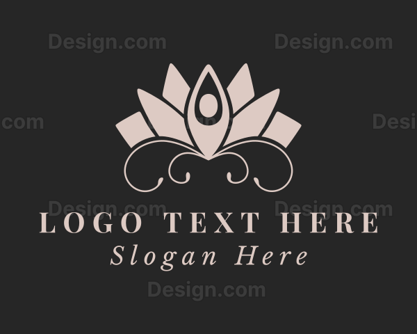 Meditation Yoga Flower Logo