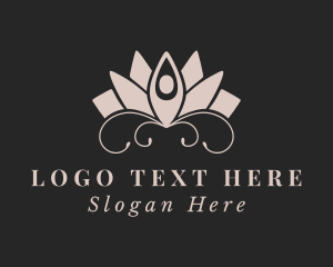 Meditation Yoga Flower  logo