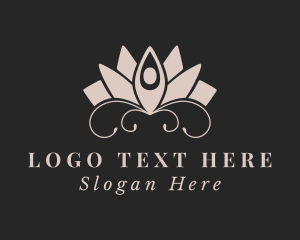 Meditation Yoga Flower  Logo