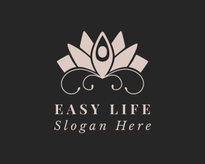 Meditation Yoga Flower  logo design