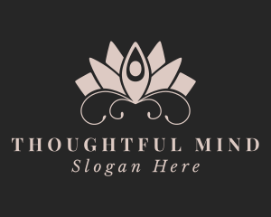 Meditation Yoga Flower  logo design