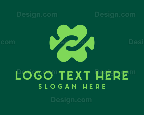 Abstract Lucky Cloverleaf Logo