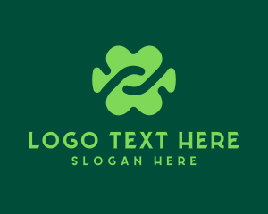 Abstract Lucky Cloverleaf Logo