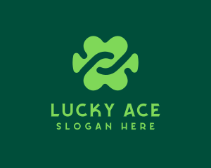 Abstract Lucky Cloverleaf logo design