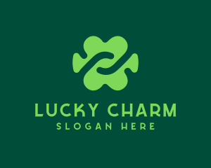 Abstract Lucky Cloverleaf logo design