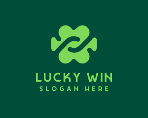 Abstract Lucky Cloverleaf logo design