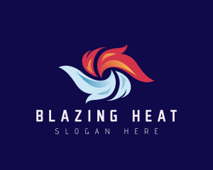 Heating Cooling Element logo design