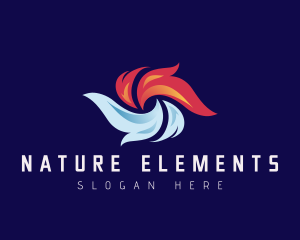 Heating Cooling Element logo design