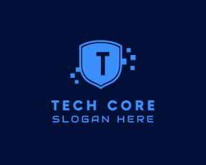 Tech Shield Data logo design