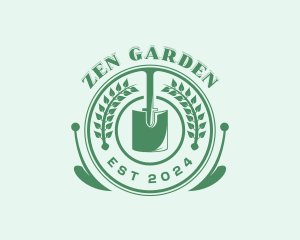 Shovel Landscaper Gardening logo design