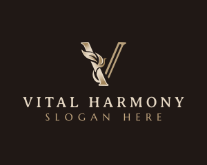 Luxury Elegant Beauty Letter V logo design