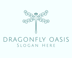 Spiral Wings Dragonfly logo