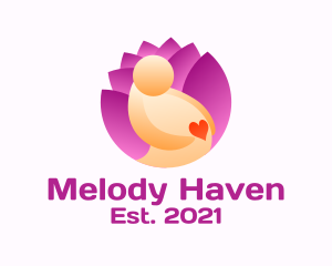 Mother Pregnancy Flower logo