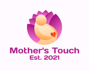 Mother Pregnancy Flower logo design