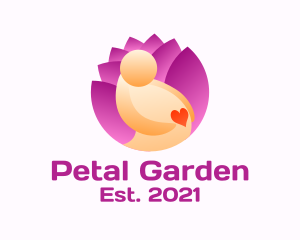 Mother Pregnancy Flower logo design