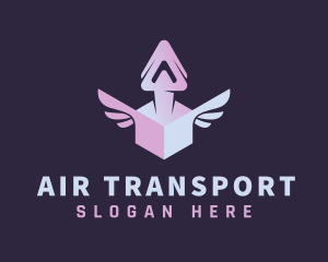 Gradient Courier Wings logo design