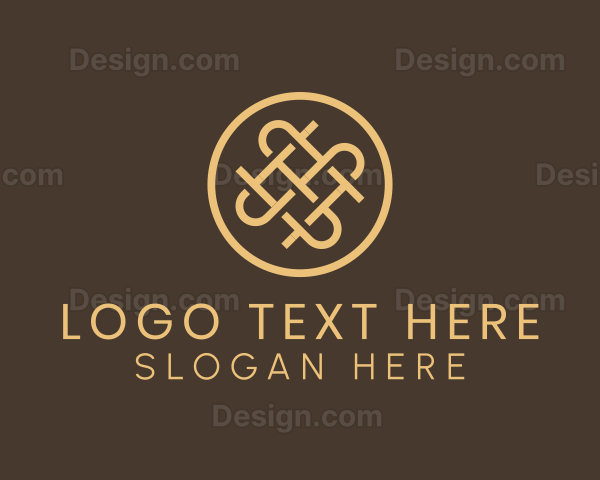 Elegant Interweave Basket Logo