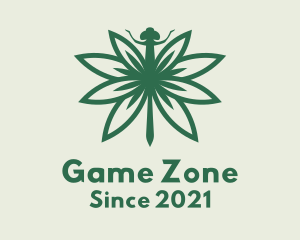 Green Cannabis Dragonfly logo
