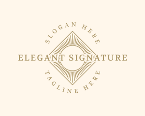 Elegant Art Deco Sunburst logo design