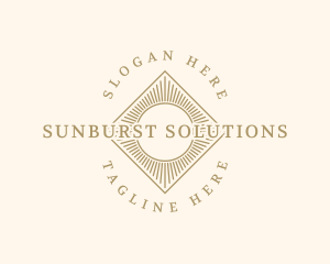 Elegant Art Deco Sunburst logo design