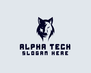 Wild Alpha Wolf logo