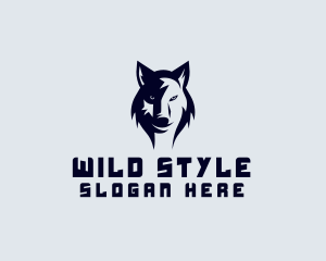 Wild Alpha Wolf logo design