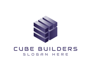 Artificial Intelligence Cube Software logo design