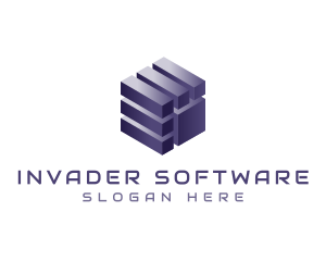 Artificial Intelligence Cube Software logo design