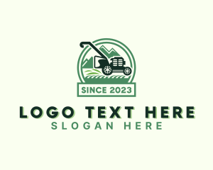 Grass Yard Lawn Mower logo