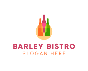 Liquor Bistro Bottle logo design