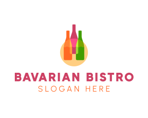 Liquor Bistro Bottle logo design