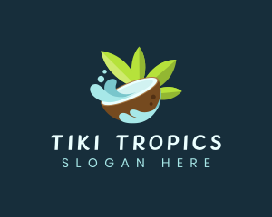 Tropical Coconut Juice logo design