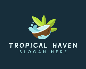 Tropical Coconut Juice logo design