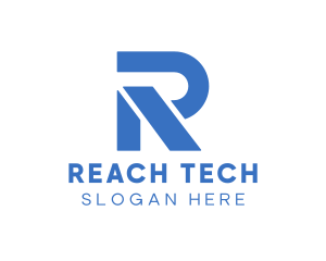 Modern Tech Letter R logo design