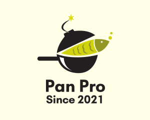 Fish Cookware Bomb  logo design