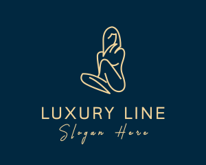 Sexy Female Line Art logo design