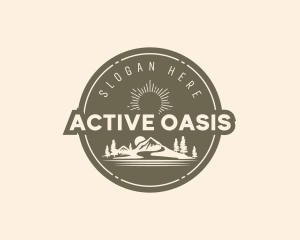 Mountain Camper Badge logo design