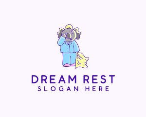 Sleepy Koala Pajama logo design