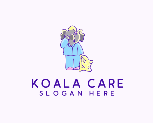 Sleepy Koala Pajama logo design