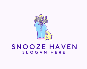 Sleepy Koala Pajama logo design