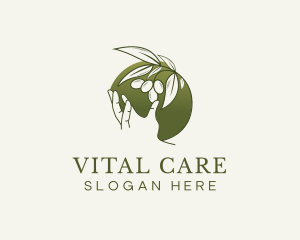 Olive Plant Hand Logo