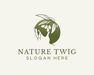 Olive Plant Hand logo